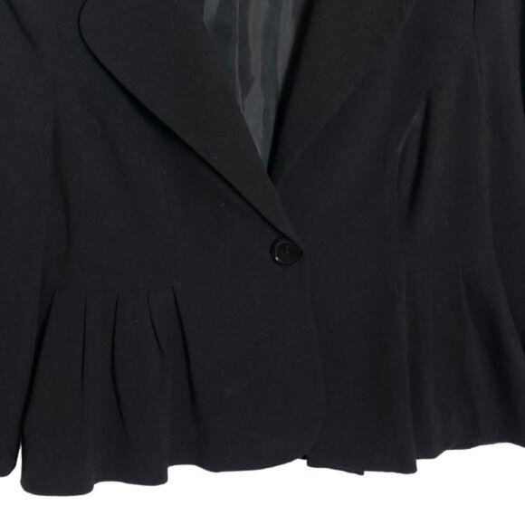 BCX Pleated One Button Dress Blazer sz m - Picture 5 of 8